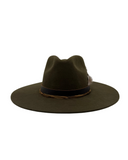 Moss green wool hat